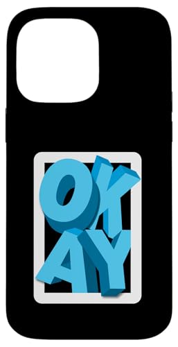 Blaue OKAY blaue Grafik Hülle für iPhone 14 Pro Max Blaue OKAY blaue Grafik Hülle für iPhone 14 Pro Max von Match Blue Color Graphic Tee