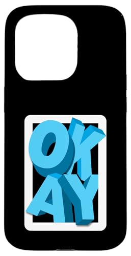 Blaue OKAY blaue Grafik Hülle für iPhone 15 Pro Blaue OKAY blaue Grafik Hülle für iPhone 15 Pro von Match Blue Color Graphic Tee