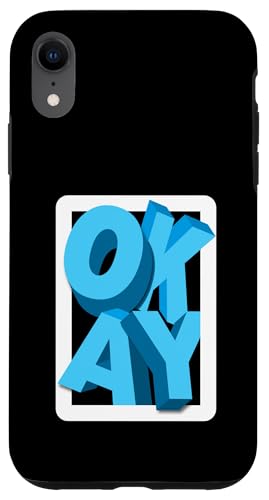 Blaue OKAY blaue Grafik Hülle für iPhone XR Blaue OKAY blaue Grafik Hülle für iPhone XR von Match Blue Color Graphic Tee