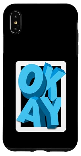 Blaue OKAY blaue Grafik Hülle für iPhone XS Max Blaue OKAY blaue Grafik Hülle für iPhone XS Max von Match Blue Color Graphic Tee