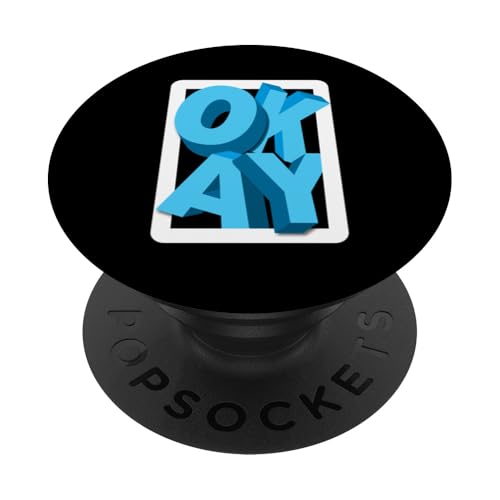 Blaue OKAY blaue Grafik PopSockets Klebender PopGrip Blaue OKAY blaue Grafik PopSockets Klebender PopGrip von Match Blue Color Graphic Tee