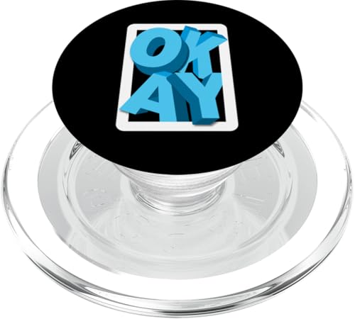 Blaue OKAY blaue Grafik PopSockets PopGrip für MagSafe Blaue OKAY blaue Grafik PopSockets PopGrip für MagSafe von Match Blue Color Graphic Tee