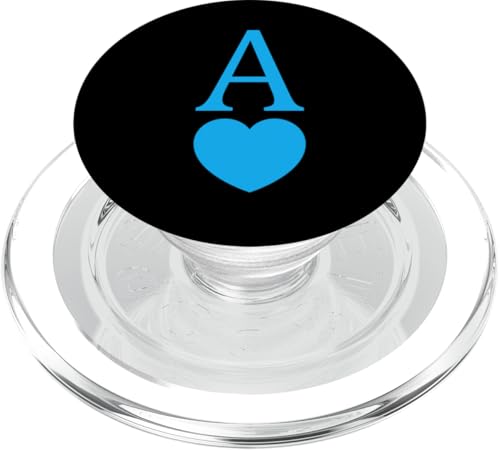 Blaues A-Herz, blaue Grafik PopSockets PopGrip für MagSafe von Match Blue Color Graphic Tee