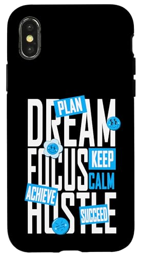 Blue Dream, Focus, Hustle Blue Graphic Hülle für iPhone X/XS Blue Dream, Focus, Hustle Blue Graphic Hülle für iPhone X/XS von Match Blue Color Graphic Tee