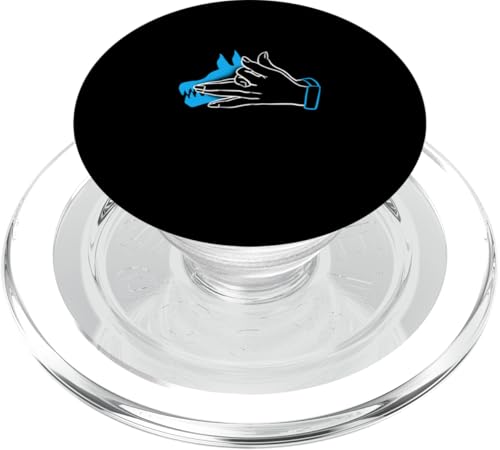 Blue Feed The Wolf Within Blue Graphic PopSockets PopGrip für MagSafe Blue Feed The Wolf Within Blue Graphic PopSockets PopGrip für MagSafe von Match Blue Color Graphic Tee
