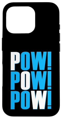 Blue POW!x3 blaue Farbgrafik Hülle für iPhone 16 Pro Blue POW!x3 blaue Farbgrafik Hülle für iPhone 16 Pro von Match Blue Color Graphic Tee
