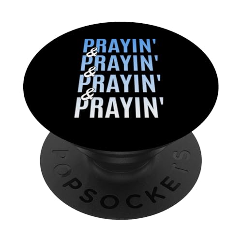 Blue Prayin'-x4 Blaue Grafik PopSockets Klebender PopGrip von Match Blue Color Graphic Tee