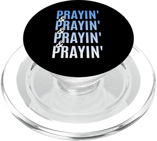 Blue Prayin'-x4 Blaue Grafik PopSockets PopGrip für MagSafe Blue Prayin'-x4 Blaue Grafik PopSockets PopGrip für MagSafe von Match Blue Color Graphic Tee