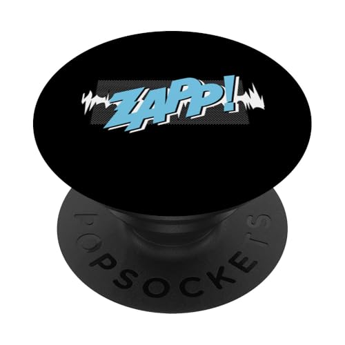 Blue Zapp! Blaue Grafik PopSockets Klebender PopGrip Blue Zapp! Blaue Grafik PopSockets Klebender PopGrip von Match Blue Color Graphic Tee