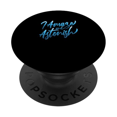 Grafik „Blue I Amaze & Astonish Blue“ PopSockets Klebender PopGrip Grafik „Blue I Amaze & Astonish Blue“ PopSockets Klebender PopGrip von Match Blue Color Graphic Tee