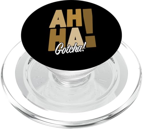 Brown Ah Ha! Gotcha! Brown Graphic PopSockets PopGrip für MagSafe Brown Ah Ha! Gotcha! Brown Graphic PopSockets PopGrip für MagSafe von Match Brown Color Graphic Tee
