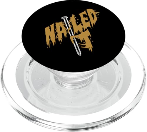 Brown Nailed It Brown Graphic PopSockets PopGrip für MagSafe von Match Brown Color Graphic Tee