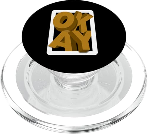 Brown OKAY Brown Graphic PopSockets PopGrip für MagSafe Brown OKAY Brown Graphic PopSockets PopGrip für MagSafe von Match Brown Color Graphic Tee