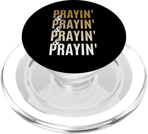 Brown Prayin'-x4 Brown Graphic PopSockets PopGrip für MagSafe von Match Brown Color Graphic Tee