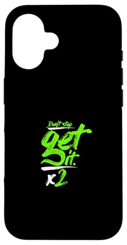 Green Don't Stop Get It-x2 Grüne Grafik Hülle für iPhone 16 von Match Green Color Graphic Tee