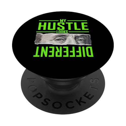 Green My Hustle Look Different Green Graphic PopSockets Klebender PopGrip Green My Hustle Look Different Green Graphic PopSockets Klebender PopGrip von Match Green Color Graphic Tee