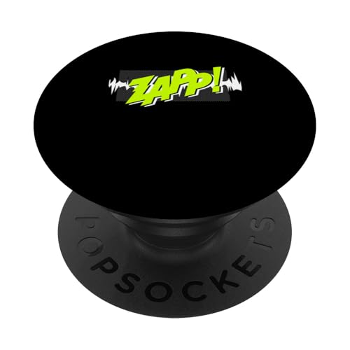 Green Zapp! Green Graphic PopSockets Klebender PopGrip Green Zapp! Green Graphic PopSockets Klebender PopGrip von Match Green Color Graphic Tee