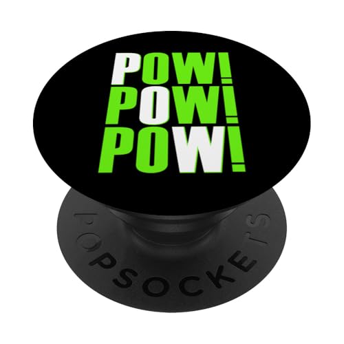 Grüne POW!x3 grüne Grafik PopSockets Klebender PopGrip Grüne POW!x3 grüne Grafik PopSockets Klebender PopGrip von Match Green Color Graphic Tee