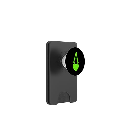 Grünes A-Herz, grüne Grafik PopSockets PopWallet für MagSafe von Match Green Color Graphic Tee