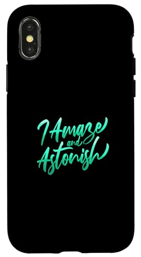 Blaugrün Aqua I Amaze & Astonish Teal Aqua Graphic Hülle für iPhone X/XS Blaugrün Aqua I Amaze & Astonish Teal Aqua Graphic Hülle für iPhone X/XS von Match Light Teal Aqua Color Graphic Tee