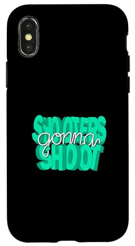 Blaugrün Aqua Shooters Gonna Shoot Teal Aqua Graphic Hülle für iPhone X/XS Blaugrün Aqua Shooters Gonna Shoot Teal Aqua Graphic Hülle für iPhone X/XS von Match Light Teal Aqua Color Graphic Tee