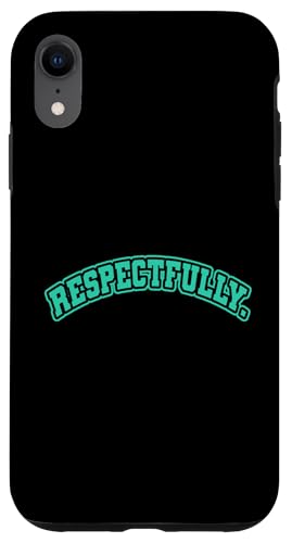 Hellblaugrün Aqua Respectfully. Blaugrün Aqua Grafik Hülle für iPhone XR Hellblaugrün Aqua Respectfully. Blaugrün Aqua Grafik Hülle für iPhone XR von Match Light Teal Aqua Color Graphic Tee