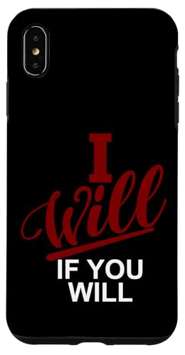 Kastanienbraunes Burgunderrot I Will If You Will Kastanienrot Grafik Hülle für iPhone XS Max von Match Maroon Red Burgundy Color Graphic Tee