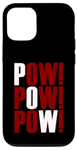Kastanienbraunes Burgunderrot POW!x3 Red Maroon Grafik Hülle für iPhone 12/12 Pro Kastanienbraunes Burgunderrot POW!x3 Red Maroon Grafik Hülle für iPhone 12/12 Pro von Match Maroon Red Burgundy Color Graphic Tee
