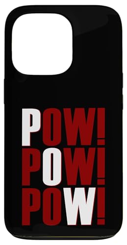 Kastanienbraunes Burgunderrot POW!x3 Red Maroon Grafik Hülle für iPhone 13 Pro von Match Maroon Red Burgundy Color Graphic Tee