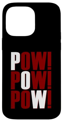 Kastanienbraunes Burgunderrot POW!x3 Red Maroon Grafik Hülle für iPhone 14 Pro Max Kastanienbraunes Burgunderrot POW!x3 Red Maroon Grafik Hülle für iPhone 14 Pro Max von Match Maroon Red Burgundy Color Graphic Tee