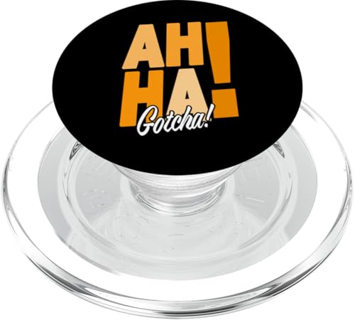 Orange AhHa! Gotcha! Orange Grafik PopSockets PopGrip für MagSafe von Match Orange Color Graphic Tee