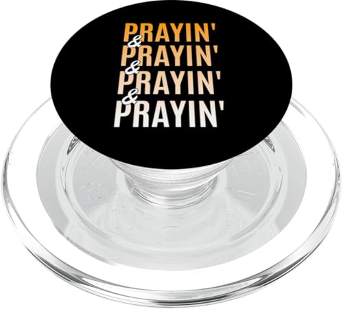 Orange Prayin'-x4 Orange Grafik PopSockets PopGrip für MagSafe von Match Orange Color Graphic Tee