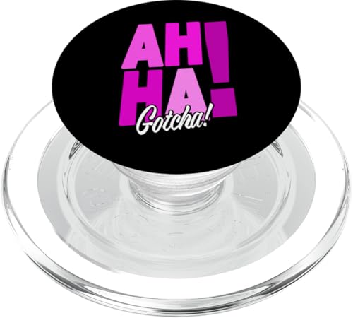 Pink Ah Ha! Gotcha ! Rosa Grafik PopSockets PopGrip für MagSafe Pink Ah Ha! Gotcha ! Rosa Grafik PopSockets PopGrip für MagSafe von Match Pink Color Graphic Tee
