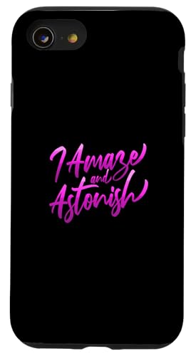 Pink I Amaze & Astonish Pink Grafik Hülle für iPhone SE (2020) / 7 / 8 von Match Pink Color Graphic Tee