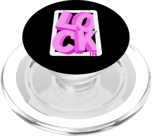 Rosa LOCK-IN rosa Grafik PopSockets PopGrip für MagSafe Rosa LOCK-IN rosa Grafik PopSockets PopGrip für MagSafe von Match Pink Color Graphic Tee