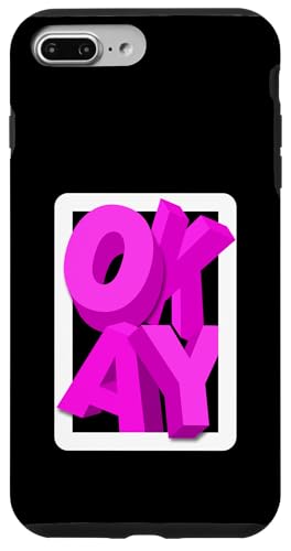 Rosa OKAY Pink-Grafik Hülle für iPhone 7 Plus/8 Plus von Match Pink Color Graphic Tee