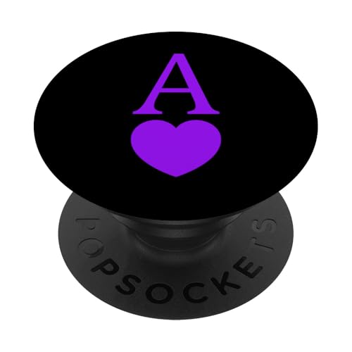 Lila A-Herz Lila Grafik PopSockets Klebender PopGrip von Match Purple Color Graphic Tee
