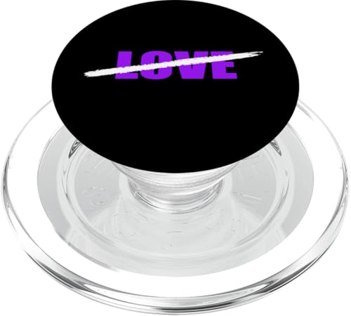 Lila No Time for Love Purple Graphic PopSockets PopGrip für MagSafe von Match Purple Color Graphic Tee