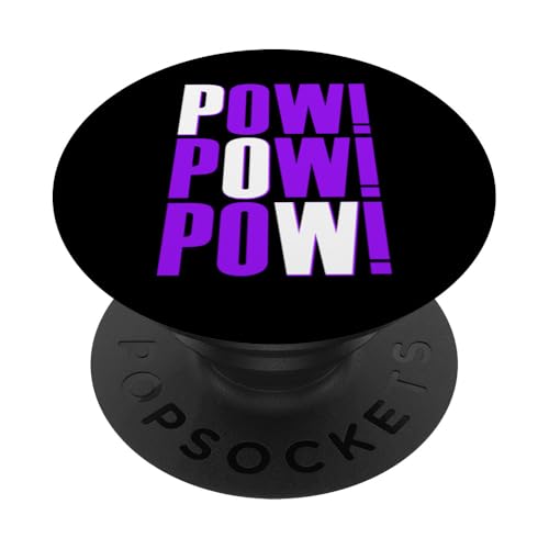 Lila POW!x3 Lila Grafik PopSockets Klebender PopGrip von Match Purple Color Graphic Tee