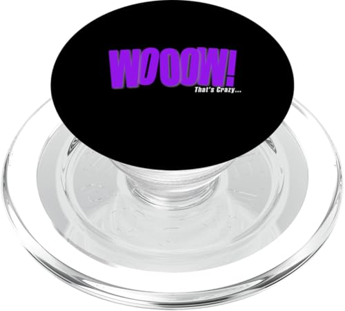 Lila WOOOW! Das ist verrückt... Lilafarbene Grafik PopSockets PopGrip für MagSafe von Match Purple Color Graphic Tee