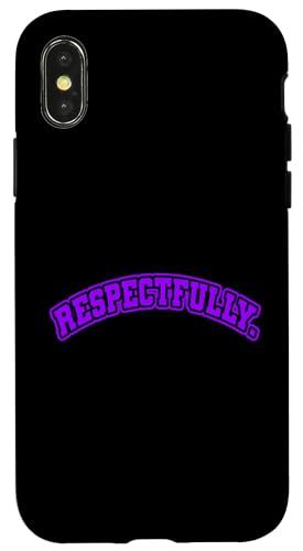 Lila respektvoll. violette Grafik Hülle für iPhone X/XS Lila respektvoll. violette Grafik Hülle für iPhone X/XS von Match Purple Color Graphic Tee
