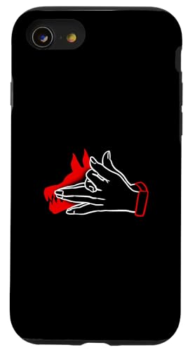 Red Feed The Wolf Within Red Grafik Hülle für iPhone SE (2020) / 7 / 8 von Match Red Color Graphic Tee