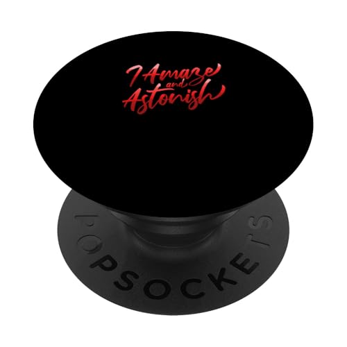 Red I Amaze & Astonish Red Graphic PopSockets Klebender PopGrip Red I Amaze & Astonish Red Graphic PopSockets Klebender PopGrip von Match Red Color Graphic Tee