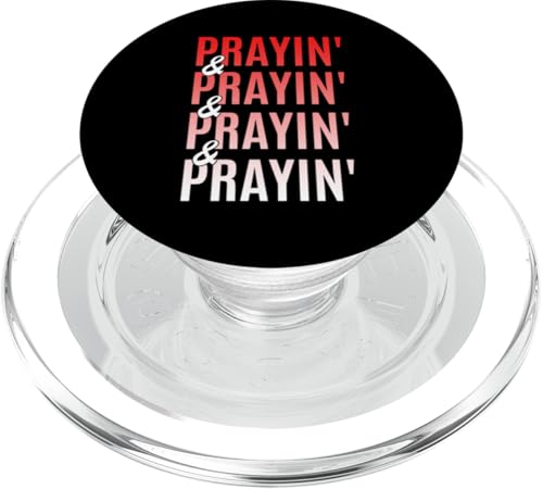 Red Prayin'-x4 Red Graphic PopSockets PopGrip für MagSafe von Match Red Color Graphic Tee