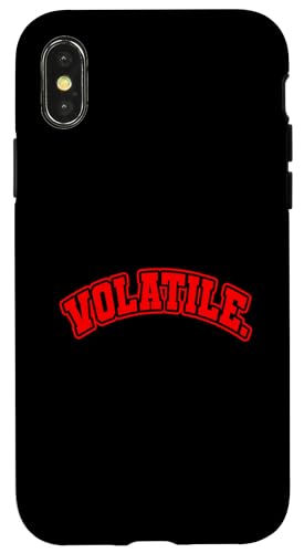 Rote Grafik, die bekanntermaßen flüchtig ist, rote Grafik Hülle für iPhone X/XS Rote Grafik, die bekanntermaßen flüchtig ist, rote Grafik Hülle für iPhone X/XS von Match Red Color Graphic Tee