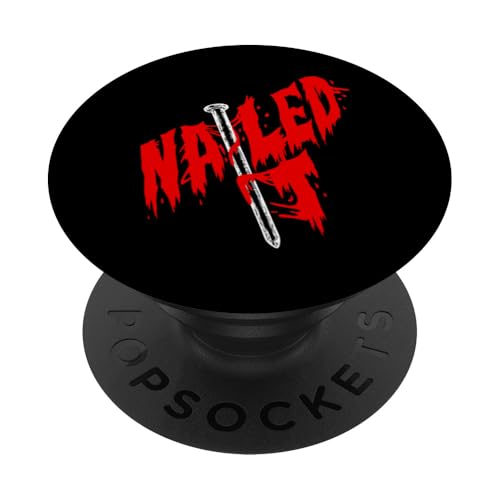 Rote IT-Grafik mit roten Nägeln PopSockets Klebender PopGrip Rote IT-Grafik mit roten Nägeln PopSockets Klebender PopGrip von Match Red Color Graphic Tee