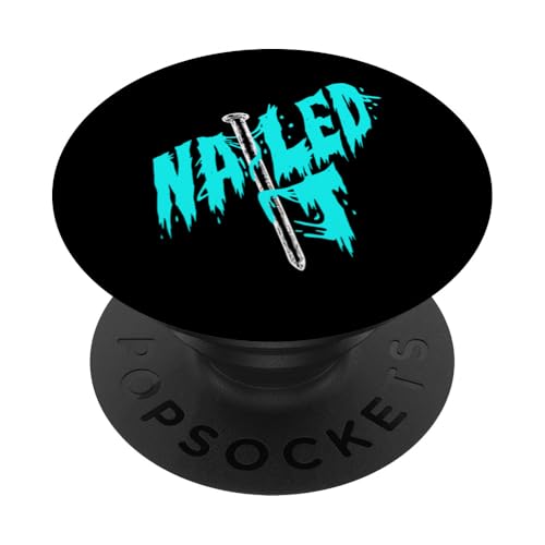 Türkis Nailed It Türkis Grafik PopSockets Klebender PopGrip Türkis Nailed It Türkis Grafik PopSockets Klebender PopGrip von Match Turquoise Color Graphic Tee