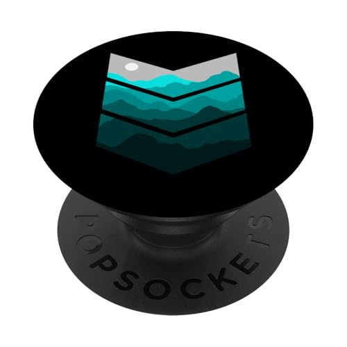 Türkisfarbene Ansichten von oben, türkisfarbene Grafik PopSockets Klebender PopGrip von Match Turquoise Color Graphic Tee