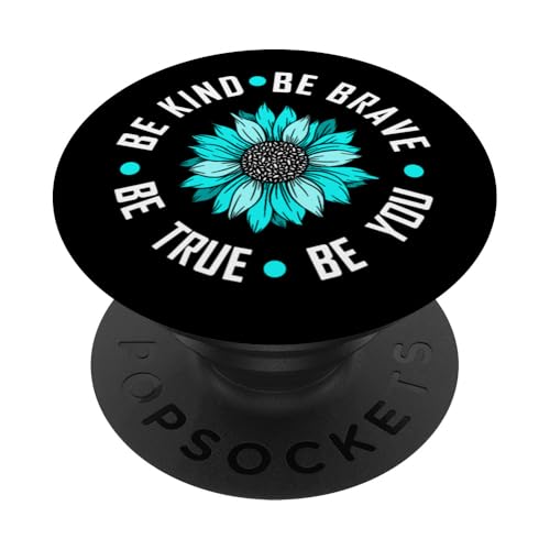 Türkisfarbene Be-x4 Türkis-Grafik PopSockets Klebender PopGrip von Match Turquoise Color Graphic Tee