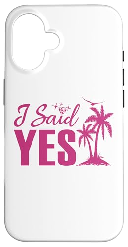 I Said Yes, Bachelorette Party Braut Hochzeit Matching Hülle für iPhone 16 I Said Yes, Bachelorette Party Braut Hochzeit Matching Hülle für iPhone 16 von Matching Bachelorette Party Gifts by Art Like Wow